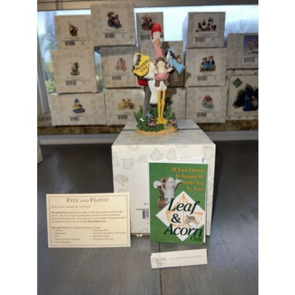 Charming Tails Fitz and Floyd Now Will That Be Pink Or Blue 89/186